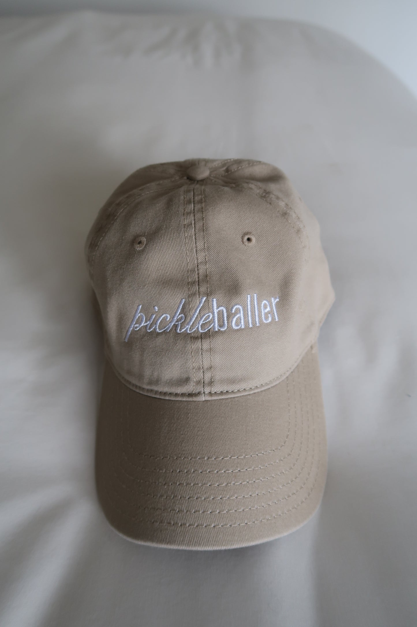 pickleballer baseball cap tan