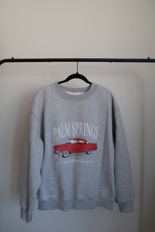 vintage car crewneck red