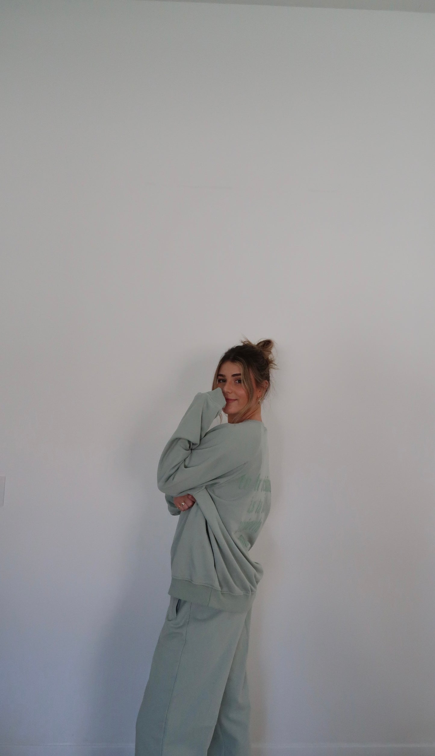 everyday pants in sage green