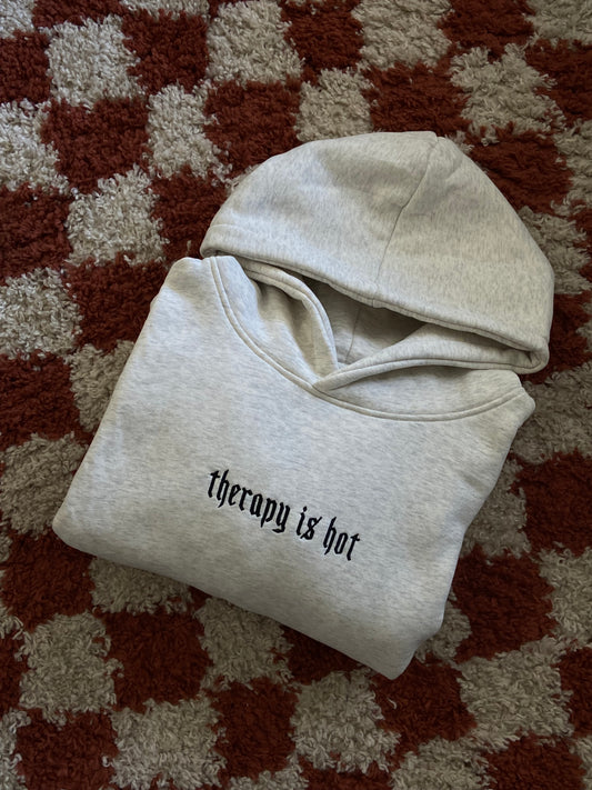 therapy is hot hoodie