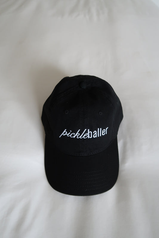 pickleballer baseball cap black