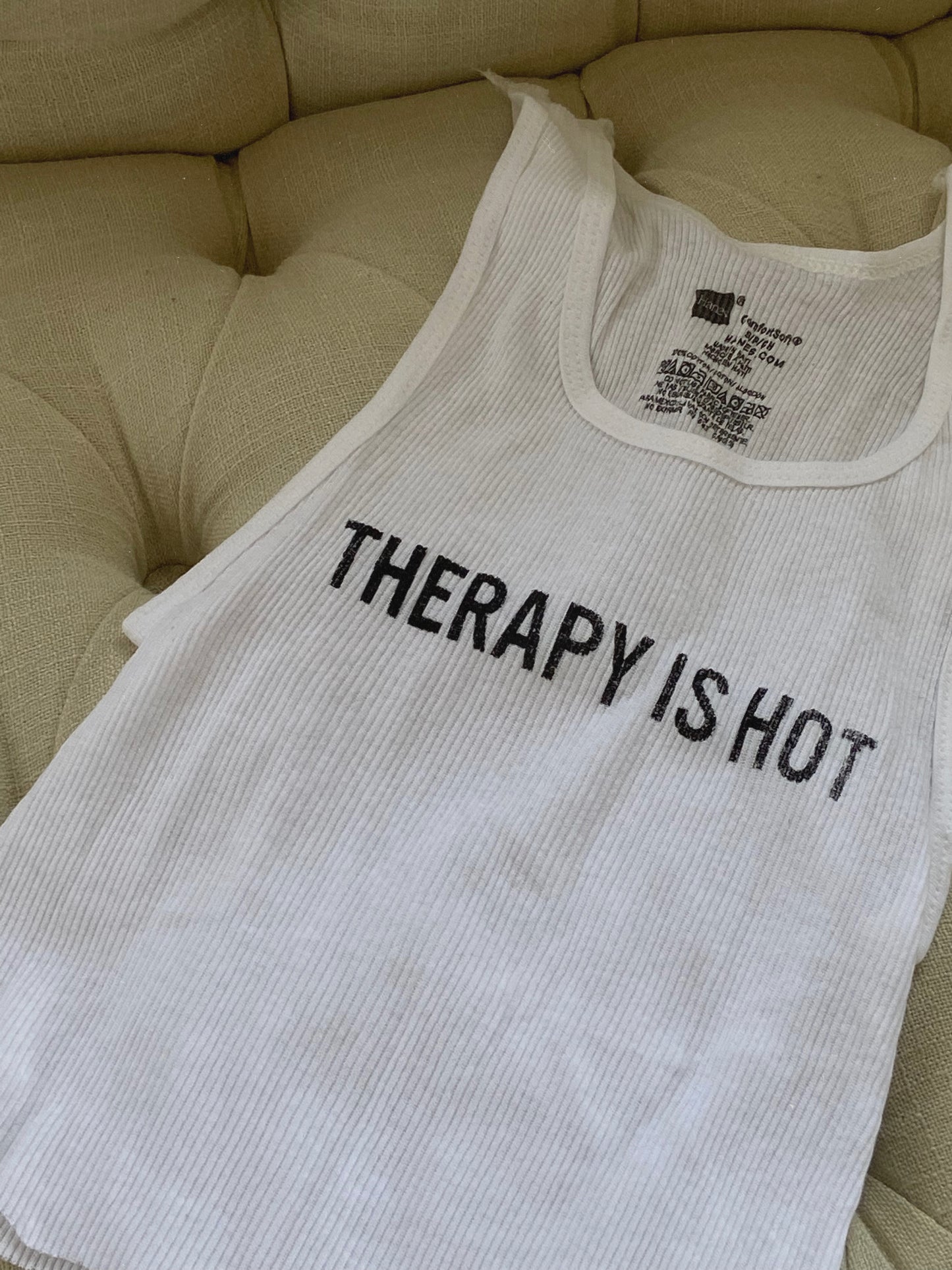 THERAPY IS HOT crop top