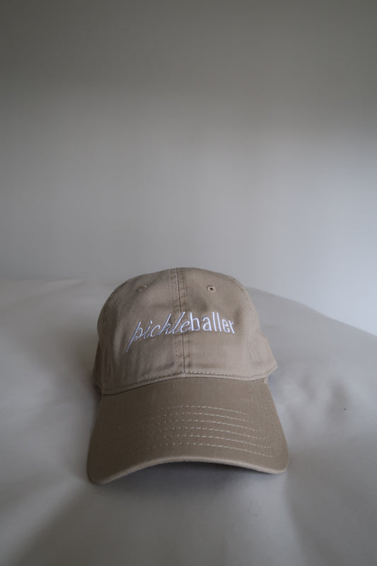 pickleballer baseball cap tan
