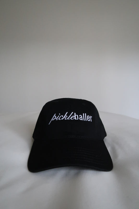 pickleballer baseball cap black
